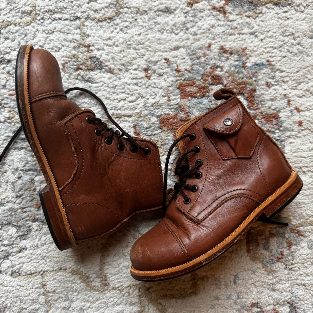 Mikoleon Heirloom Classic Lace Up Leather Pocket Boots Unisex Prairie 12.5